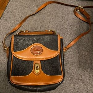 Dooney & Bourke Black and Tan Crossbody Bag
